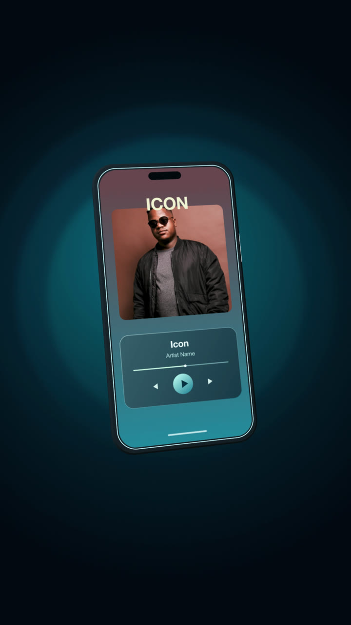 After Effects con ChatGPT: animazione vettoriale 1080x1920 di un telefono in stile liquid glass